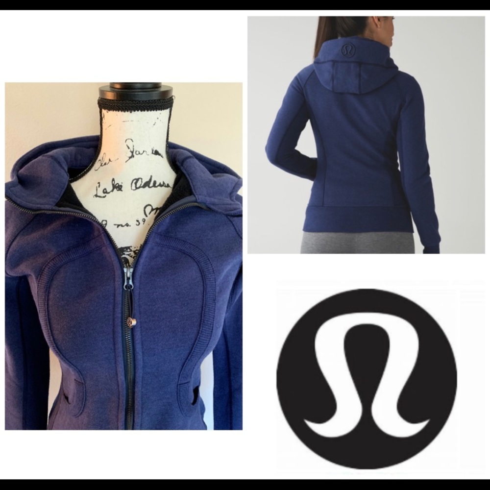 *SOLD* Lululemon Scuba Hoodie Jacket Heather Denim - Picture 1 of 8